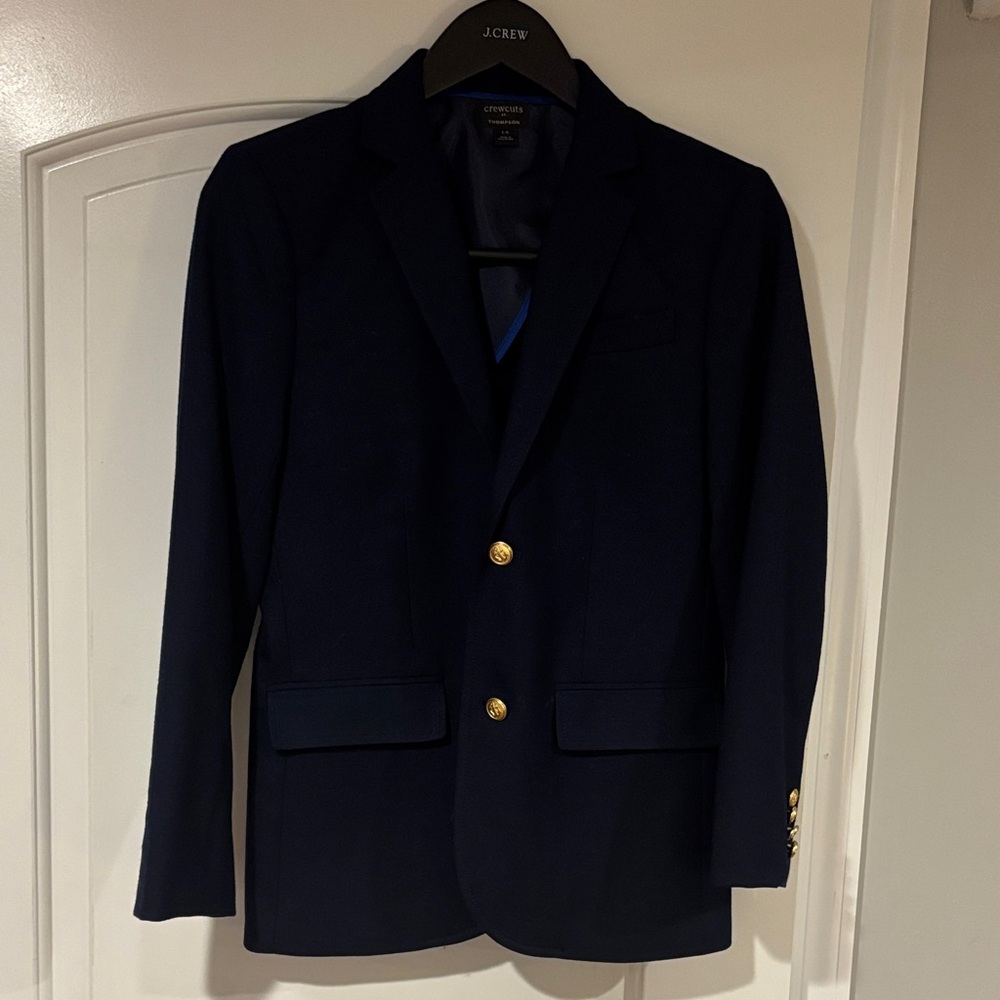 Crewcuts Boy’s Navy Blue Legacy Blazer with Gold Buttons / Size 14